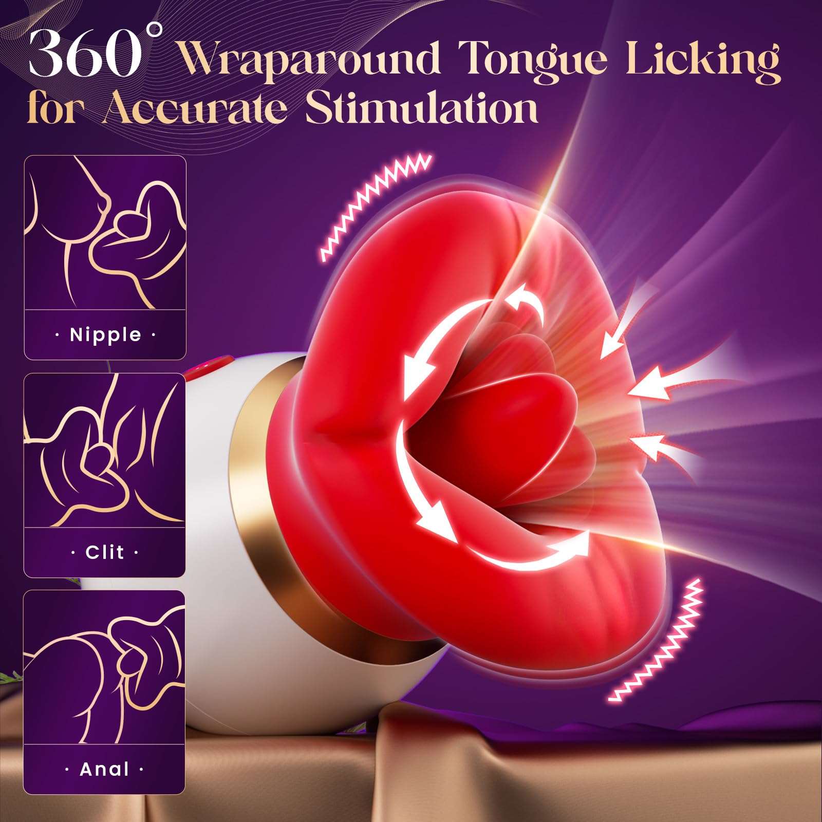 3IN1 Big Mouth Shaped Sex Toy Sucking Vibrator Adult Toys - Image 6