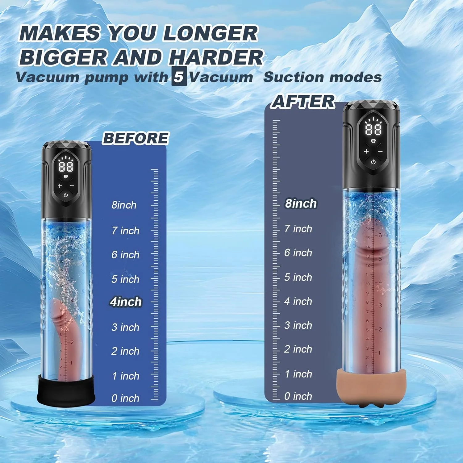 5 Suction 5 Pressure Penis Pump Male Sex Stroker - Image 5