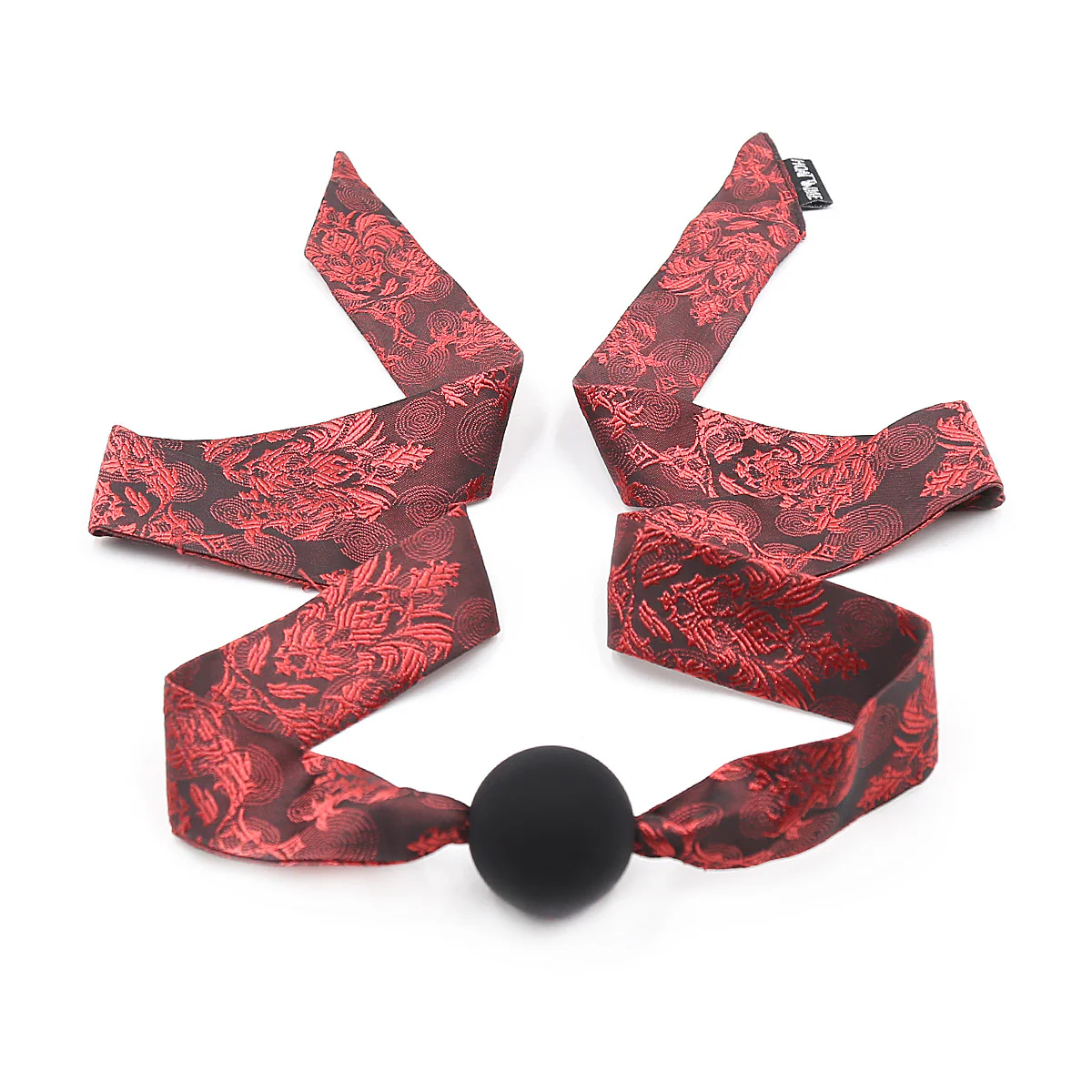BDSM Silicone Mouth Ball Gag With Soft Jacquard Ribbon For Couple - Image 4