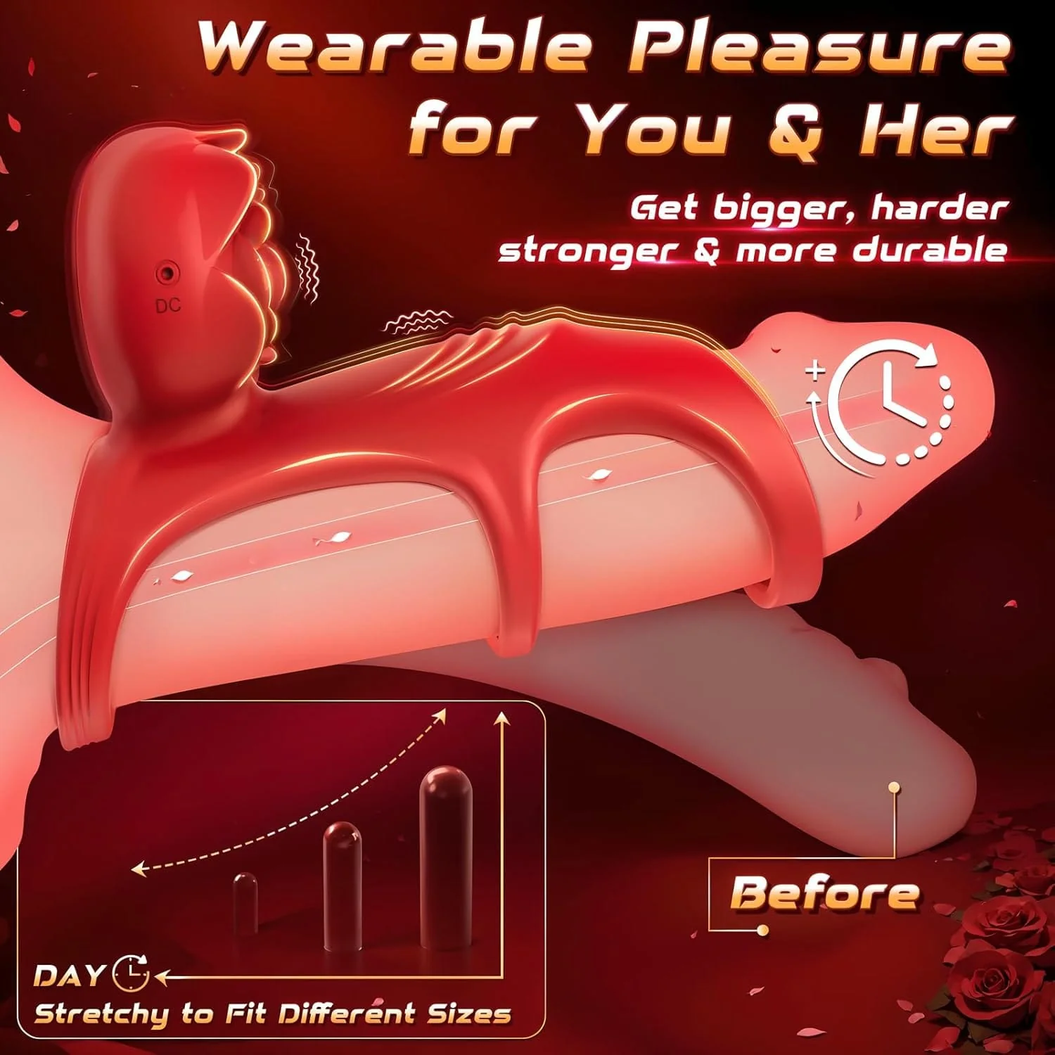 Vibrating Penis Ring Clitoral Vibratorwith 9 Vibration Modes App Remote Control - Image 5